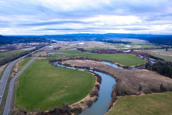 Chehalis Basin aerial view