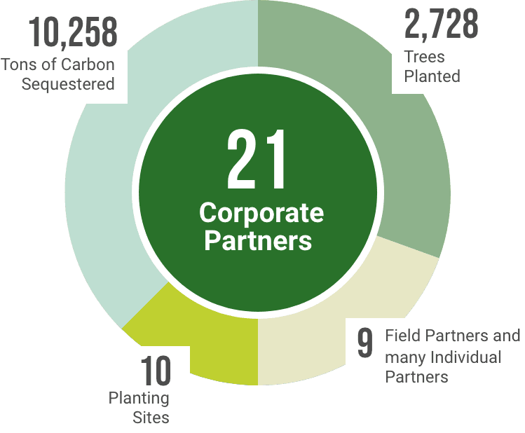 A graphic that shows Evergreen Restoration Program results of 2024