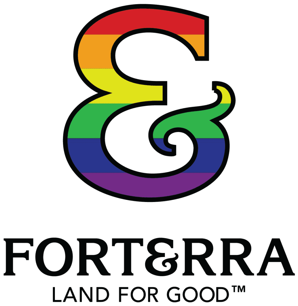 Forterra's logo celebrating Pride month.