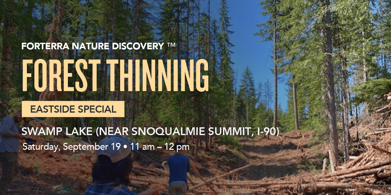 A banner promoting Forterra's Nature Discovery Event.